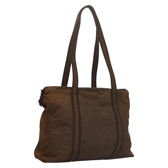 PRADA Tote Bag Nylon Brown - Picture 1 of 10